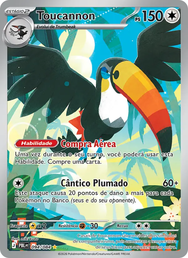 Carta Toucannon, número 094/84 da coleção Escuridão Absoluta