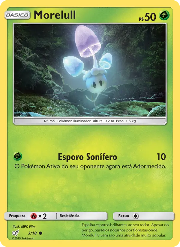 Carta Morelull, número 3/18 da coleção Detetive Pikachu