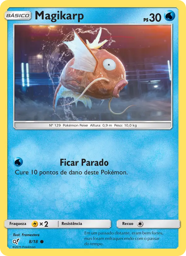 Carta Magikarp, número 8/18 da coleção Detetive Pikachu
