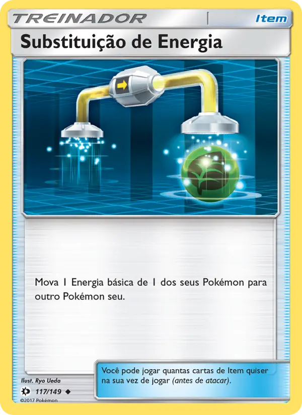 Carta Substituição de Energia, número 117/149 da coleção Sol e Lua