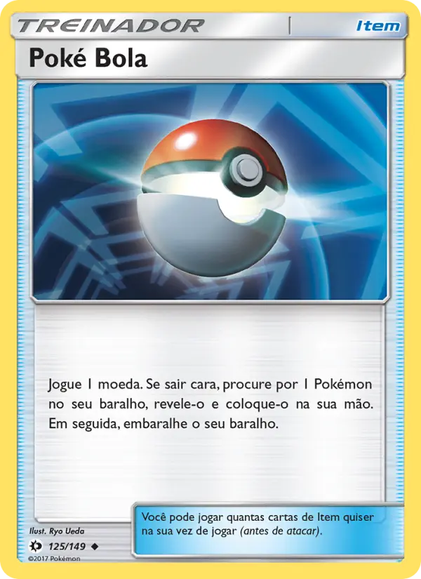 Carta Poké Bola, número 125/149 da coleção Sol e Lua