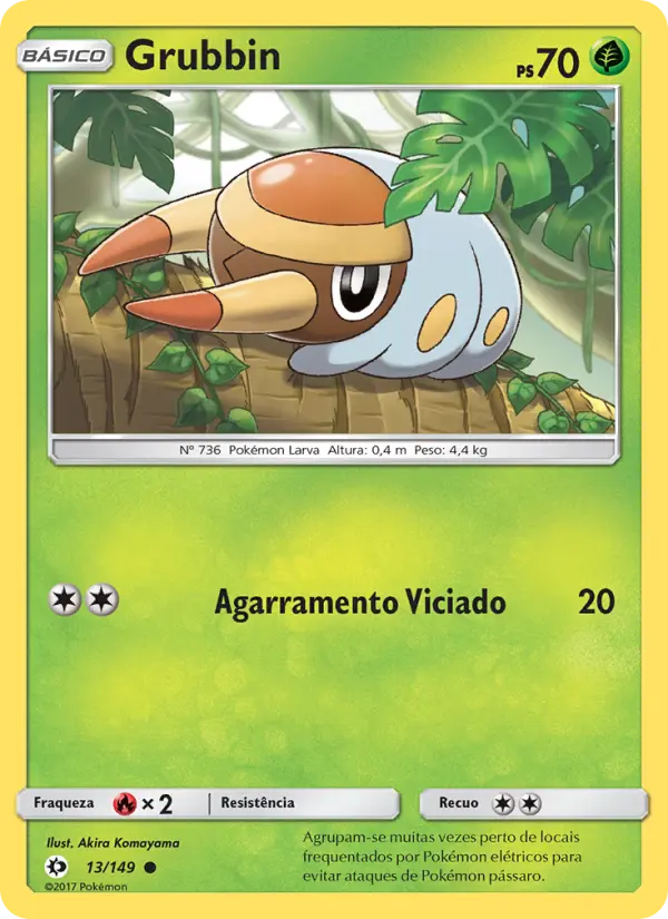 Carta Grubbin, número 13/149 da coleção Sol e Lua