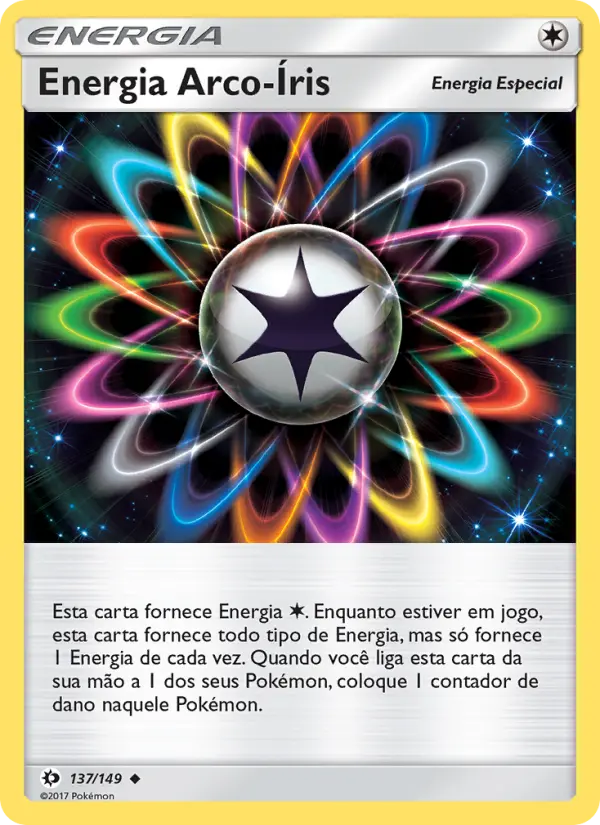 Carta Energia Arco-Íris, número 137/149 da coleção Sol e Lua