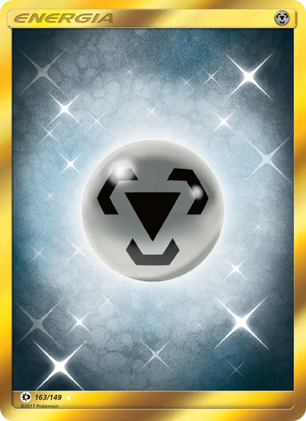 Carta Energia de Metal, número 163/149 da coleção Sol e Lua