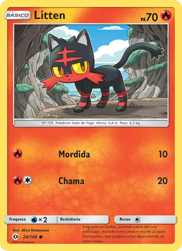 Carta Litten, número 24/149 da coleção Sol e Lua