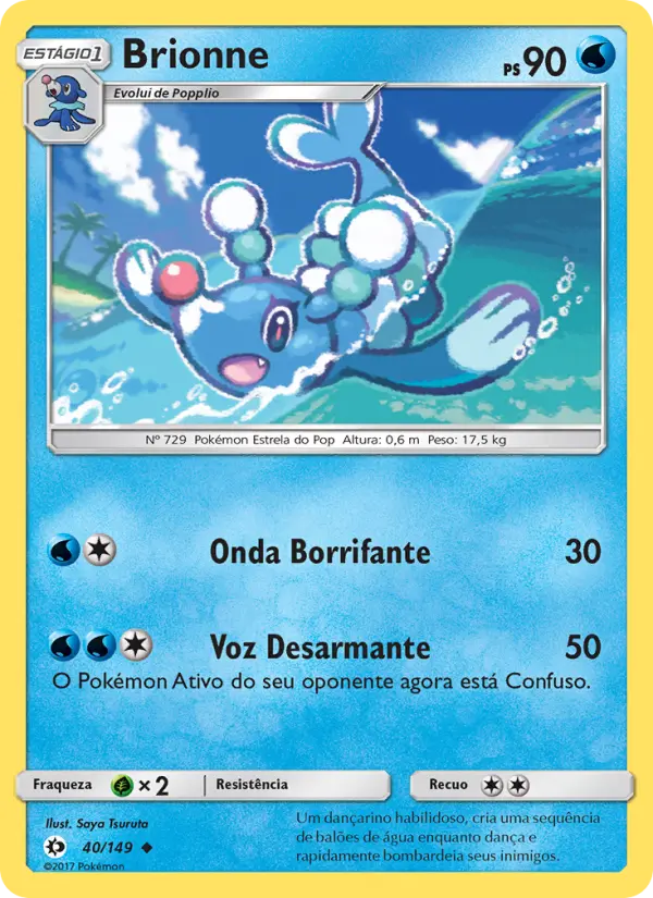 Carta Brionne, número 40/149 da coleção Sol e Lua