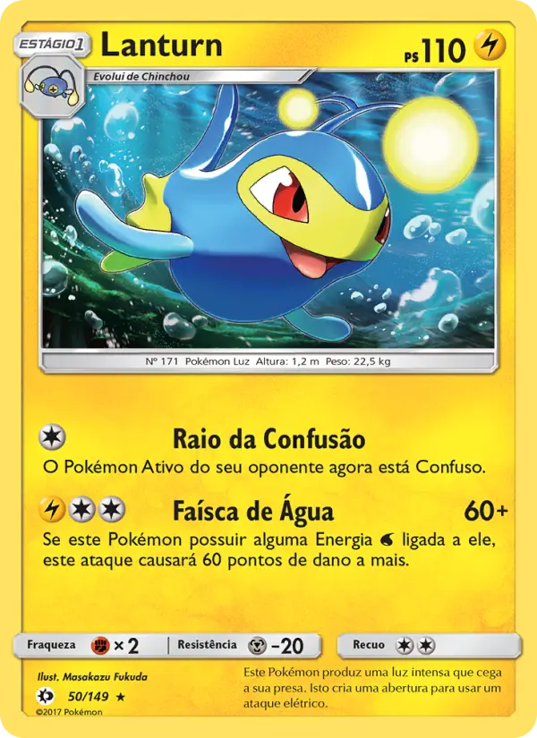 Carta Lanturn, número 50/149 da coleção Sol e Lua