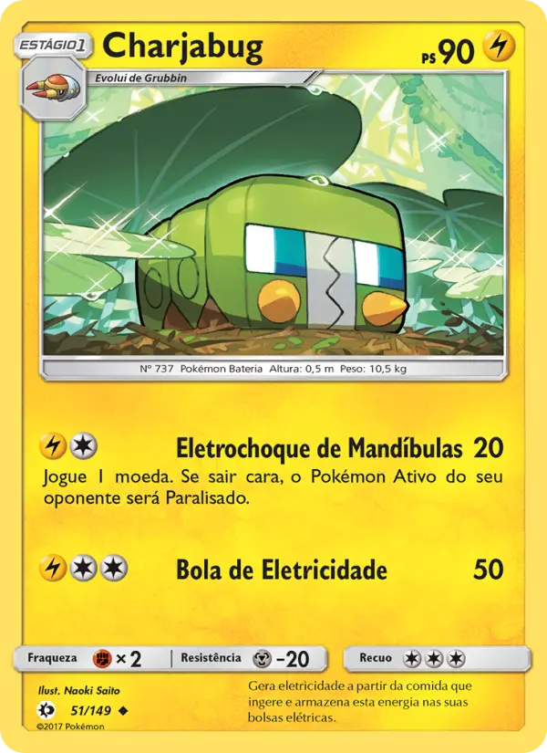 Carta Charjabug, número 51/149 da coleção Sol e Lua