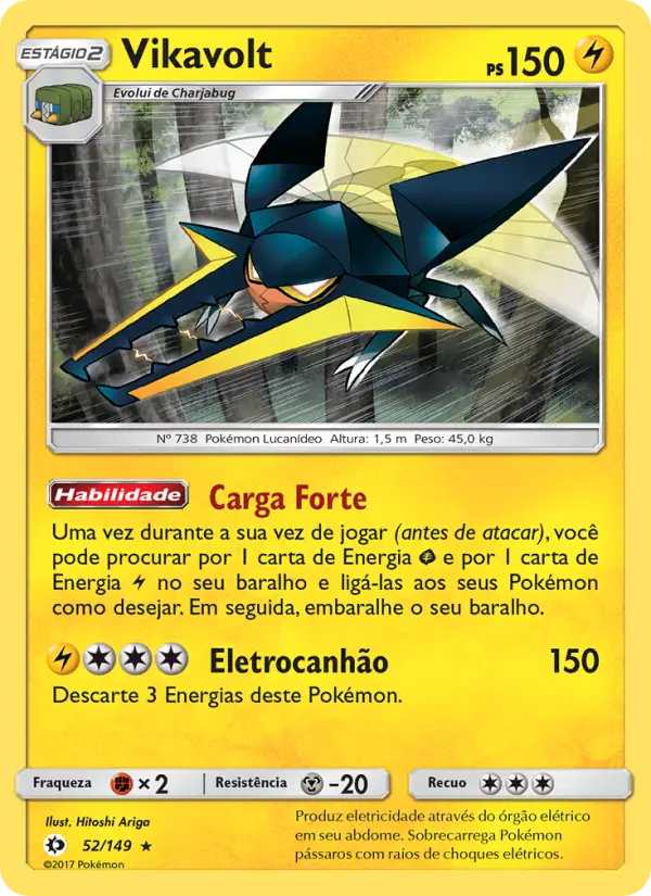 Carta Vikavolt, número 52/149 da coleção Sol e Lua
