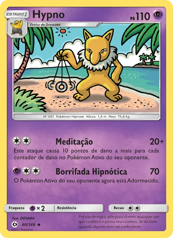 Carta Hypno, número 60/149 da coleção Sol e Lua