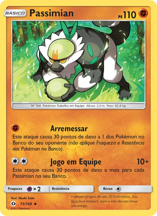 Carta Passimian, número 73/149 da coleção Sol e Lua