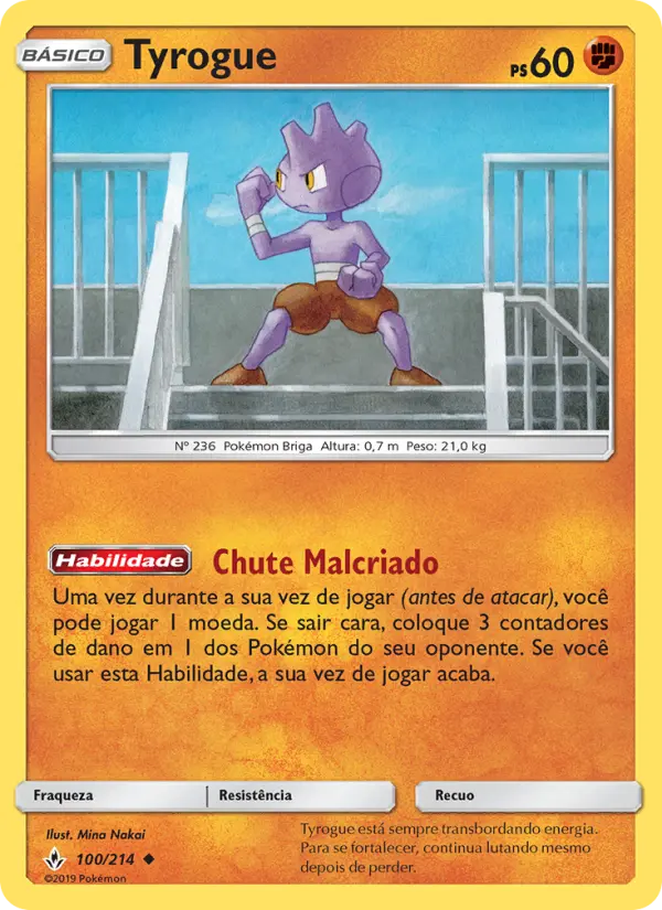 Carta Tyrogue, número 100/214 da coleção Elos Inquebráveis