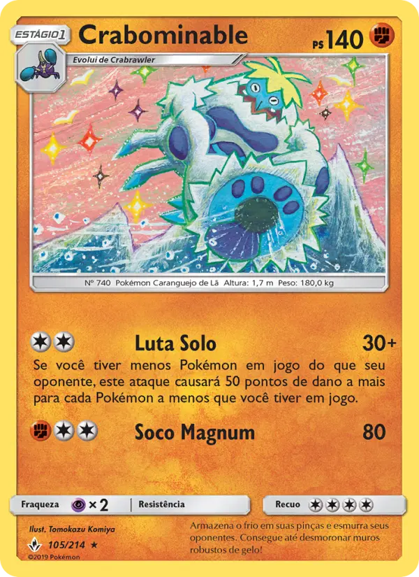 Carta Crabominable, número 105/214 da coleção Elos Inquebráveis