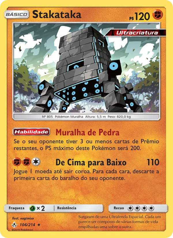 Carta Stakataka, número 106/214 da coleção Elos Inquebráveis