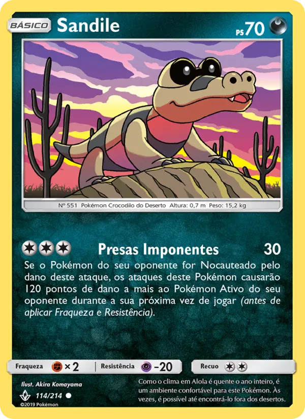 Carta Sandile, número 114/214 da coleção Elos Inquebráveis