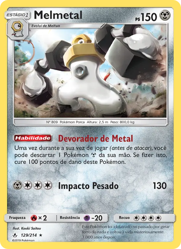 Carta Melmetal, número 129/214 da coleção Elos Inquebráveis