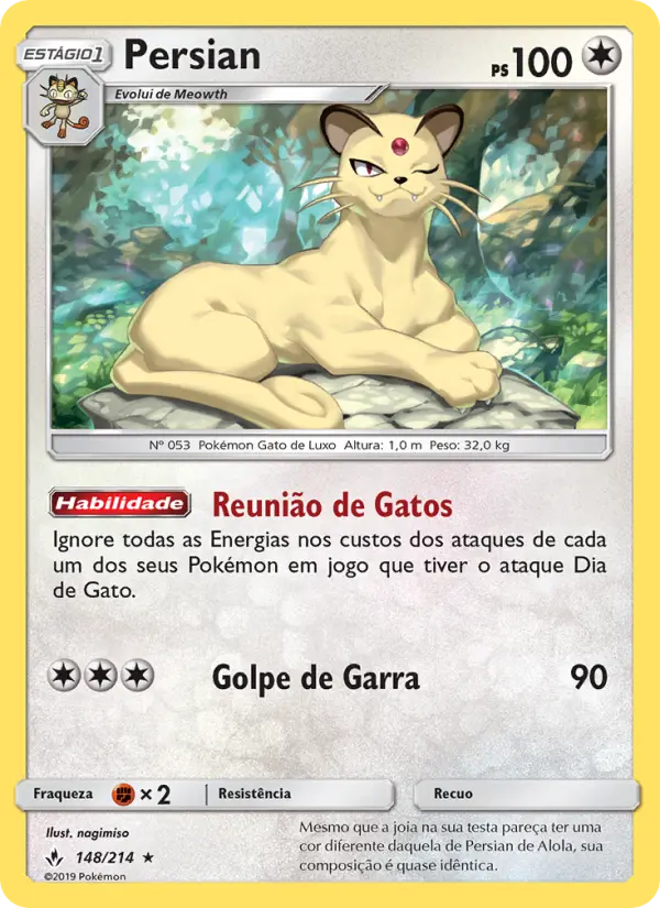 Carta Persian, número 148/214 da coleção Elos Inquebráveis