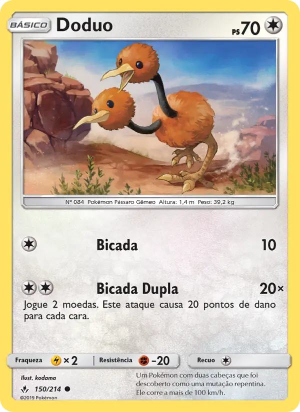 Carta Doduo, número 150/214 da coleção Elos Inquebráveis