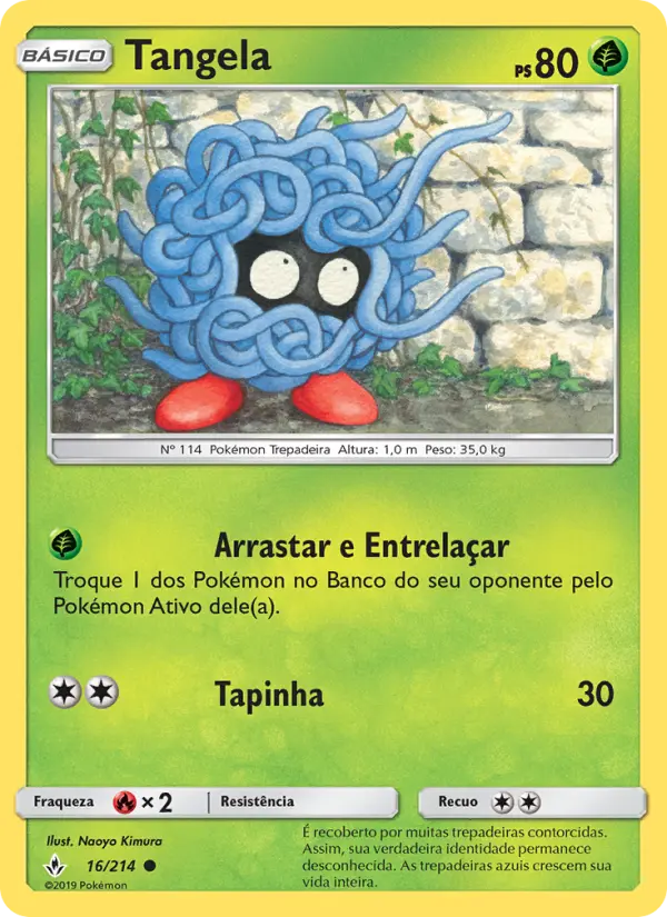 Carta Tangela, número 16/214 da coleção Elos Inquebráveis