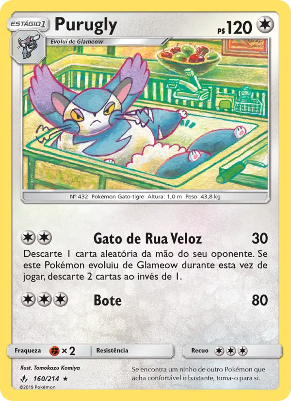 Carta Purugly, número 160/214 da coleção Elos Inquebráveis