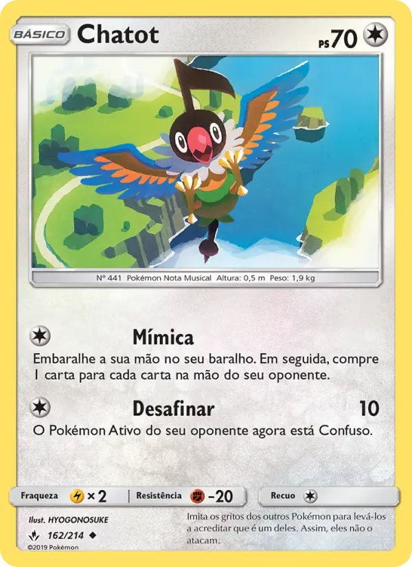 Carta Chatot, número 162/214 da coleção Elos Inquebráveis