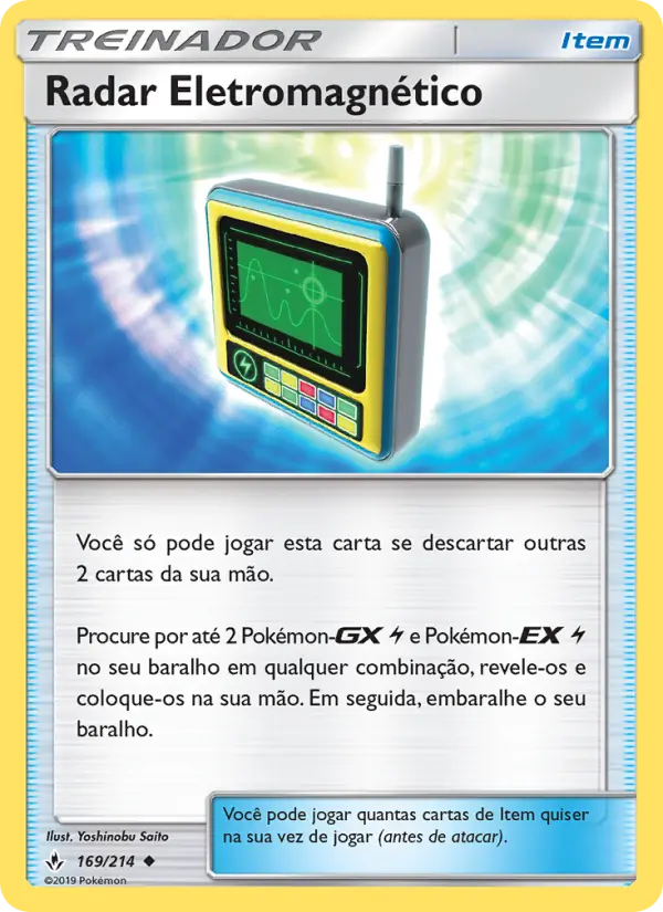 Carta Radar Eletromagnético, número 169/214 da coleção Elos Inquebráveis
