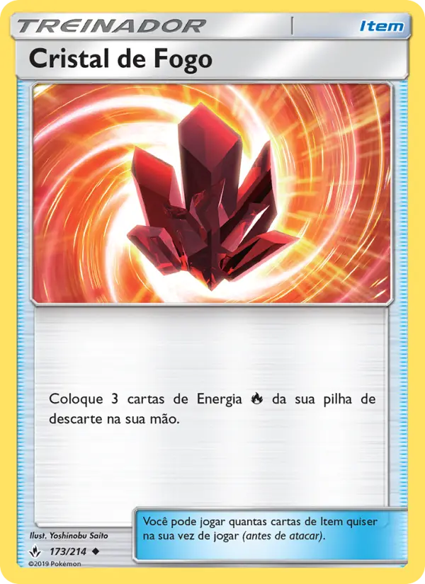 Carta Cristal de Fogo, número 173/214 da coleção Elos Inquebráveis