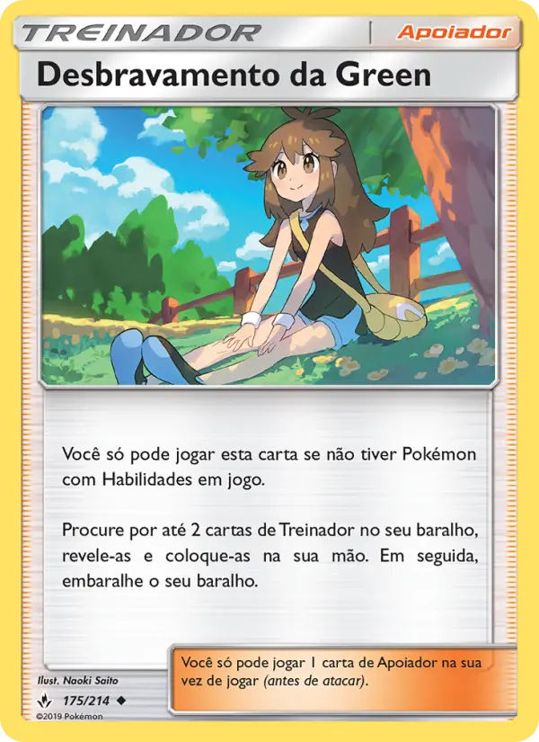 Carta Desbravamento da Green, número 175/214 da coleção Elos Inquebráveis