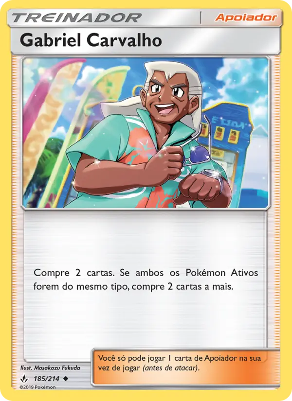 Carta Gabriel Carvalho, número 185/214 da coleção Elos Inquebráveis
