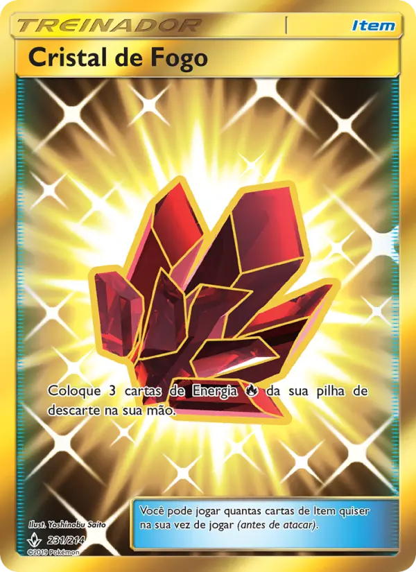 Carta Cristal de Fogo, número 231/214 da coleção Elos Inquebráveis