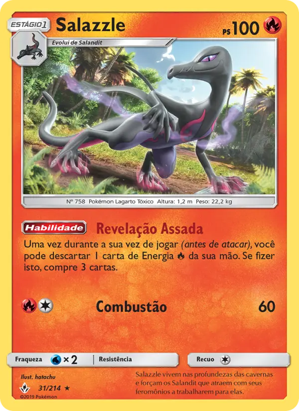 Carta Salazzle, número 31/214 da coleção Elos Inquebráveis