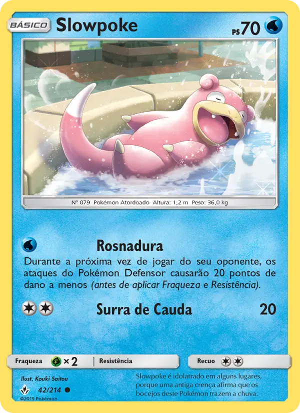 Carta Slowpoke, número 42/214 da coleção Elos Inquebráveis