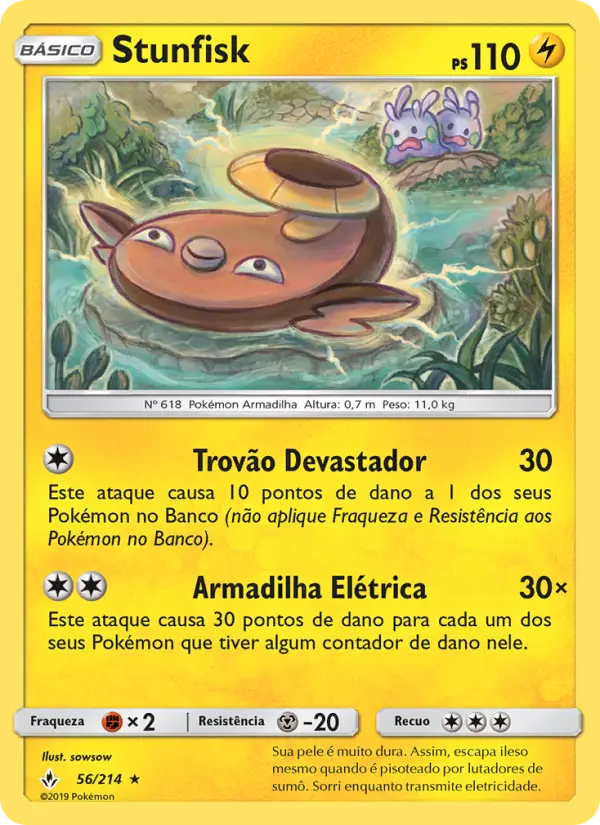 Carta Stunfisk, número 56/214 da coleção Elos Inquebráveis