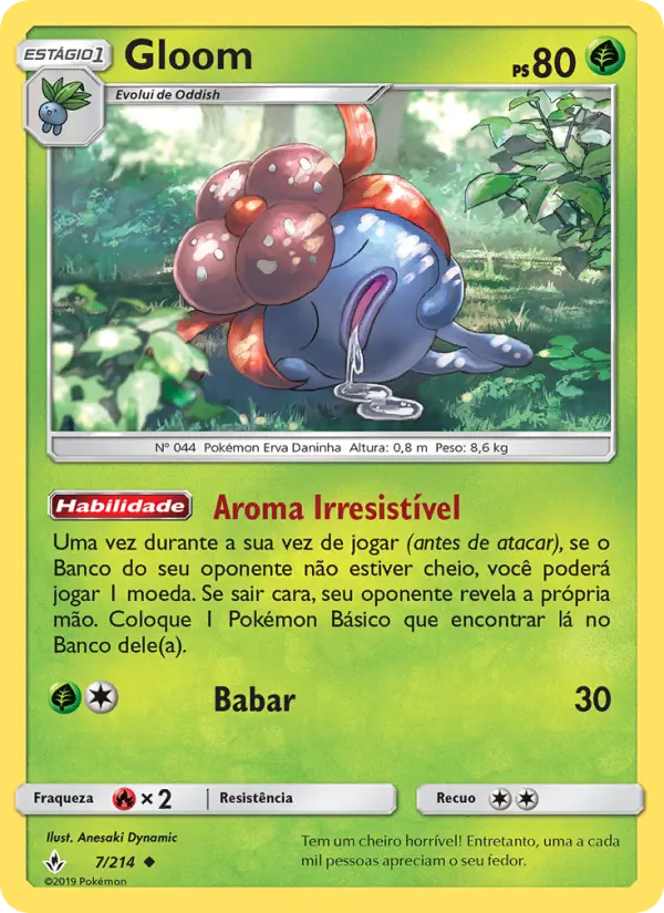 Carta Gloom, número 7/214 da coleção Elos Inquebráveis