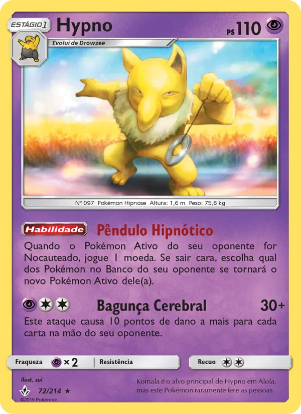 Carta Hypno, número 72/214 da coleção Elos Inquebráveis