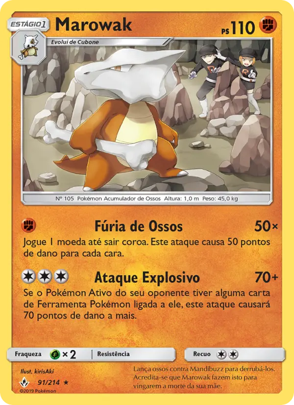 Carta Marowak, número 91/214 da coleção Elos Inquebráveis
