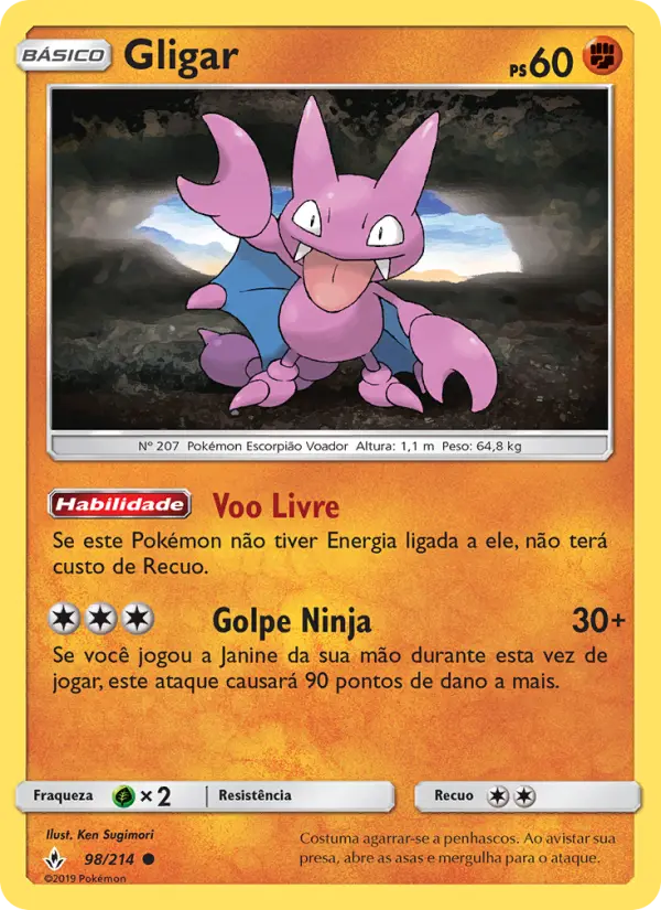 Carta Gligar, número 98/214 da coleção Elos Inquebráveis