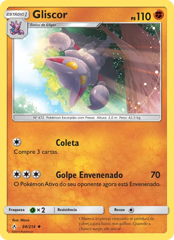 Carta Gliscor, número 99/214 da coleção Elos Inquebráveis