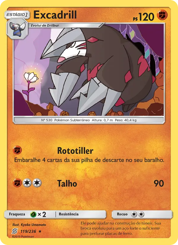 Carta Excadrill, número 119/236 da coleção Sintonia Mental