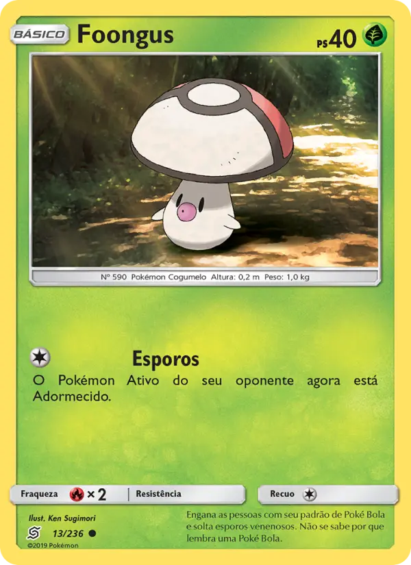Carta Foongus, número 13/236 da coleção Sintonia Mental 