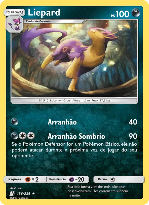 Carta Liepard, número 136/236 da coleção Sintonia Mental 