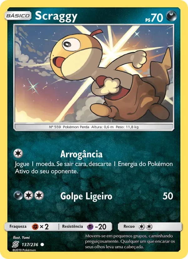 Carta Scraggy, número 137/236 da coleção Sintonia Mental 