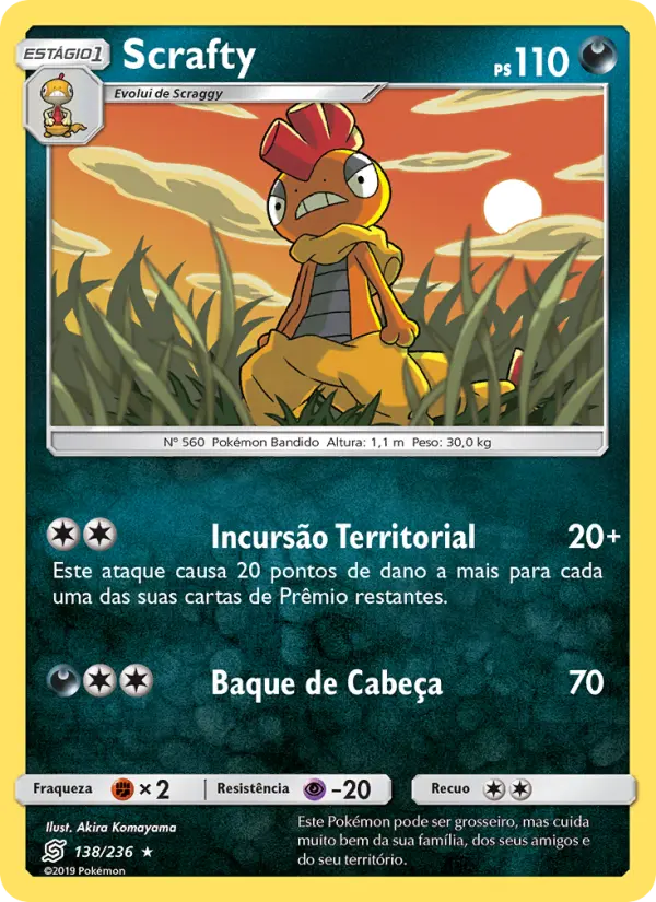 Carta Scrafty, número 138/236 da coleção Sintonia Mental 