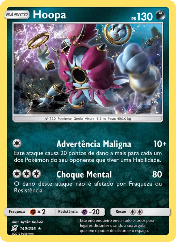 Carta Hoopa, número 140/236 da coleção Sintonia Mental