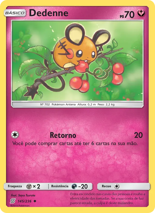 Carta Dedenne, número 145/236 da coleção Sintonia Mental