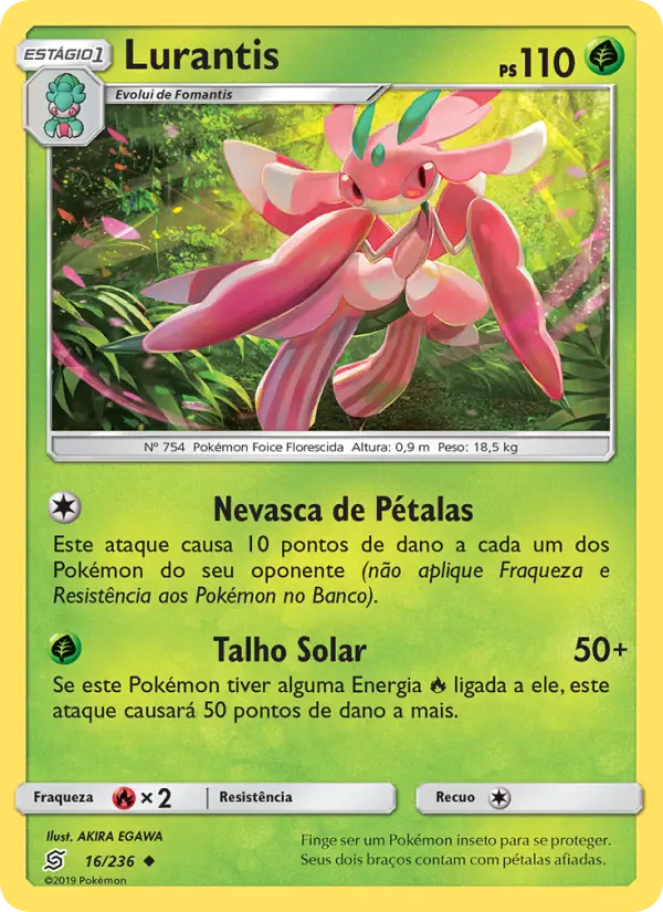 Carta Lurantis, número 16/236 da coleção Sintonia Mental 