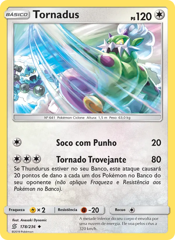 Carta Tornadus, número 178/236 da coleção Sintonia Mental