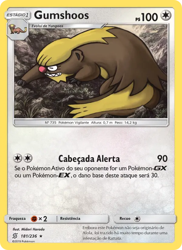 Carta Gumshoos, número 181/236 da coleção Sintonia Mental