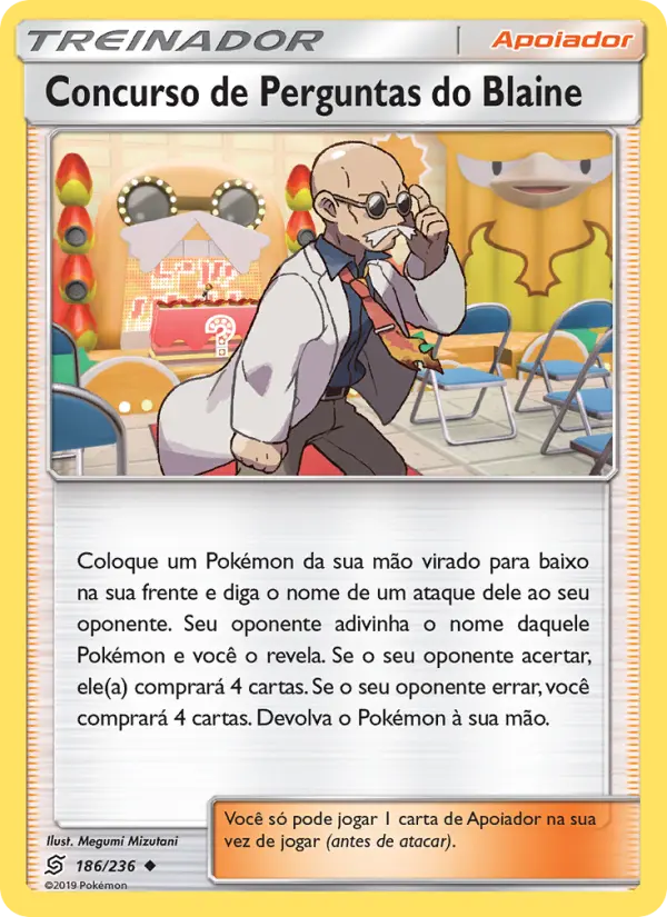 Carta Concurso de Perguntas do Blaine, número 186/236 da coleção Sintonia Mental 