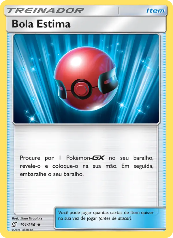 Carta Bola Estima, número 191/236 da coleção Sintonia Mental